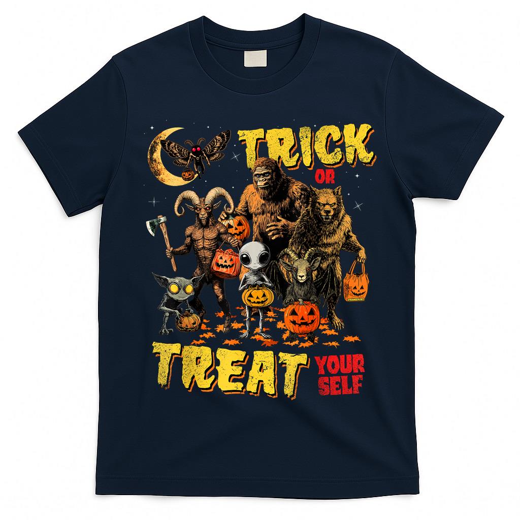 Trick Or Treat Yourself Cryptid Bigfoot Dogman Halloween T-Shirt