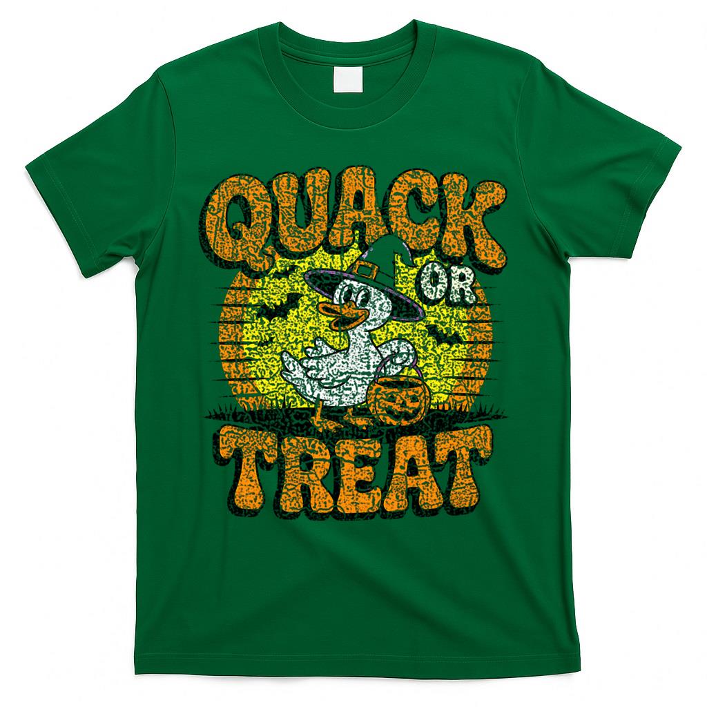Quack Or Treat Duck Halloween Funny Witch Pumpkin Spooky Animal Pun Essential T-Shirt