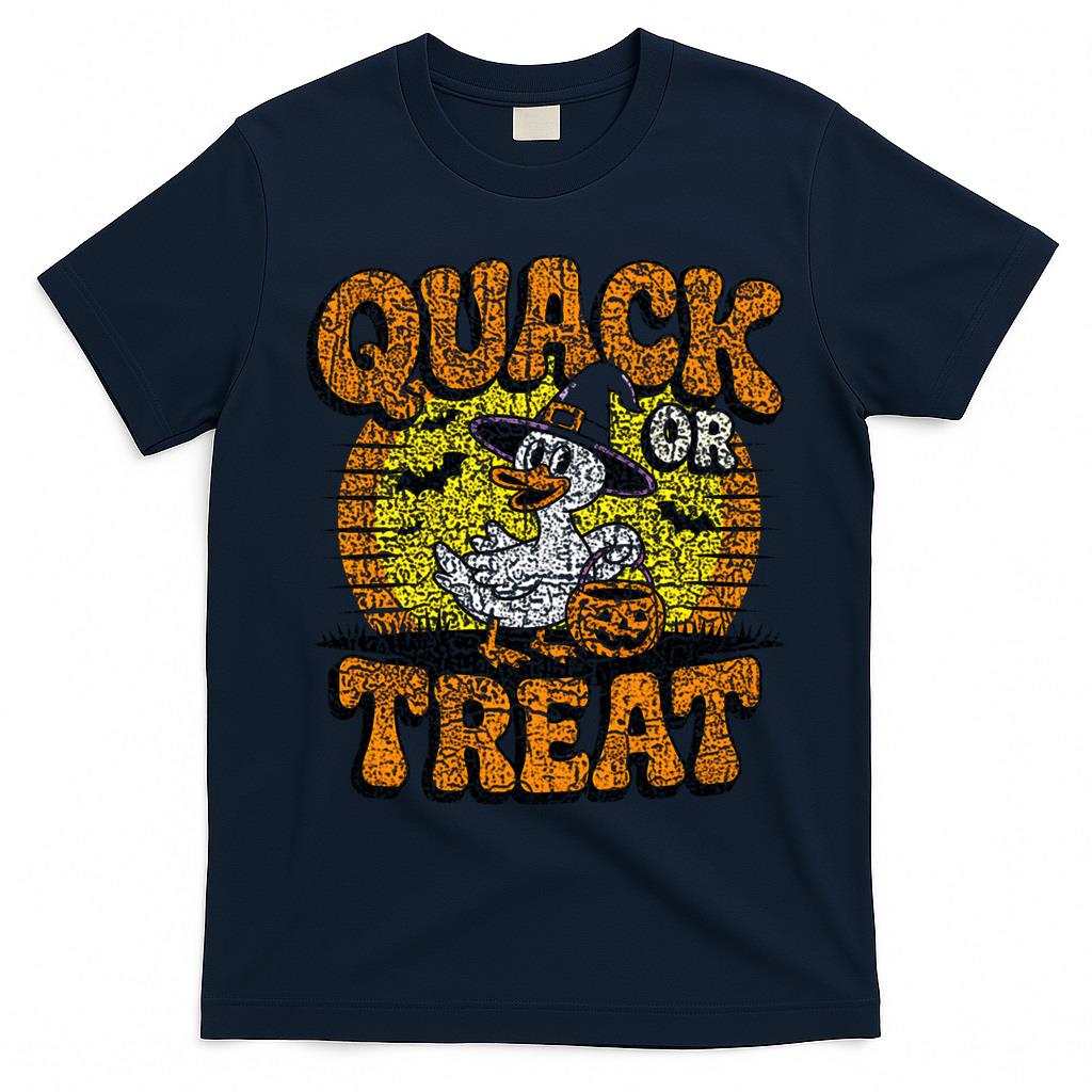 Quack Or Treat Duck Halloween Funny Witch Pumpkin Spooky Animal Pun Essential T-Shirt