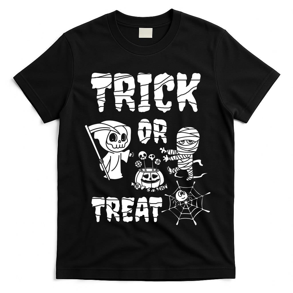 Trick or treat, cute grim reaper, cute mummy, Halloween Classic T-Shirt