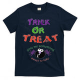 Spider Halloween Funny Letters Trick or Treat T-Shirt