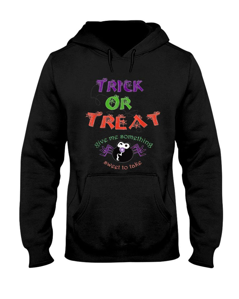Spider Halloween Funny Letters Trick or Treat T-Shirt