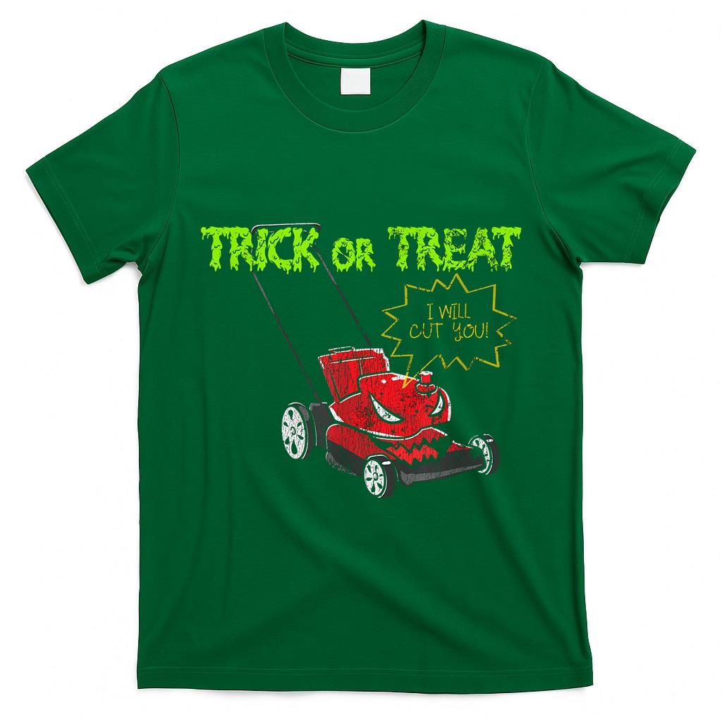 Halloween Costume Scary Lawnmower Emoticon Trick Or Treat T-Shirt