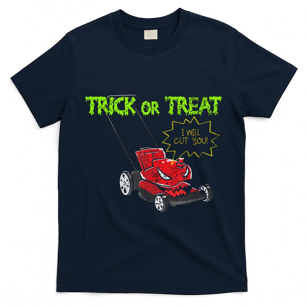Halloween Costume Scary Lawnmower Emoticon Trick Or Treat T-Shirt