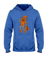 Pumpkin Head Skeleton Trick Or Treat Halloween Party Kids T-Shirt