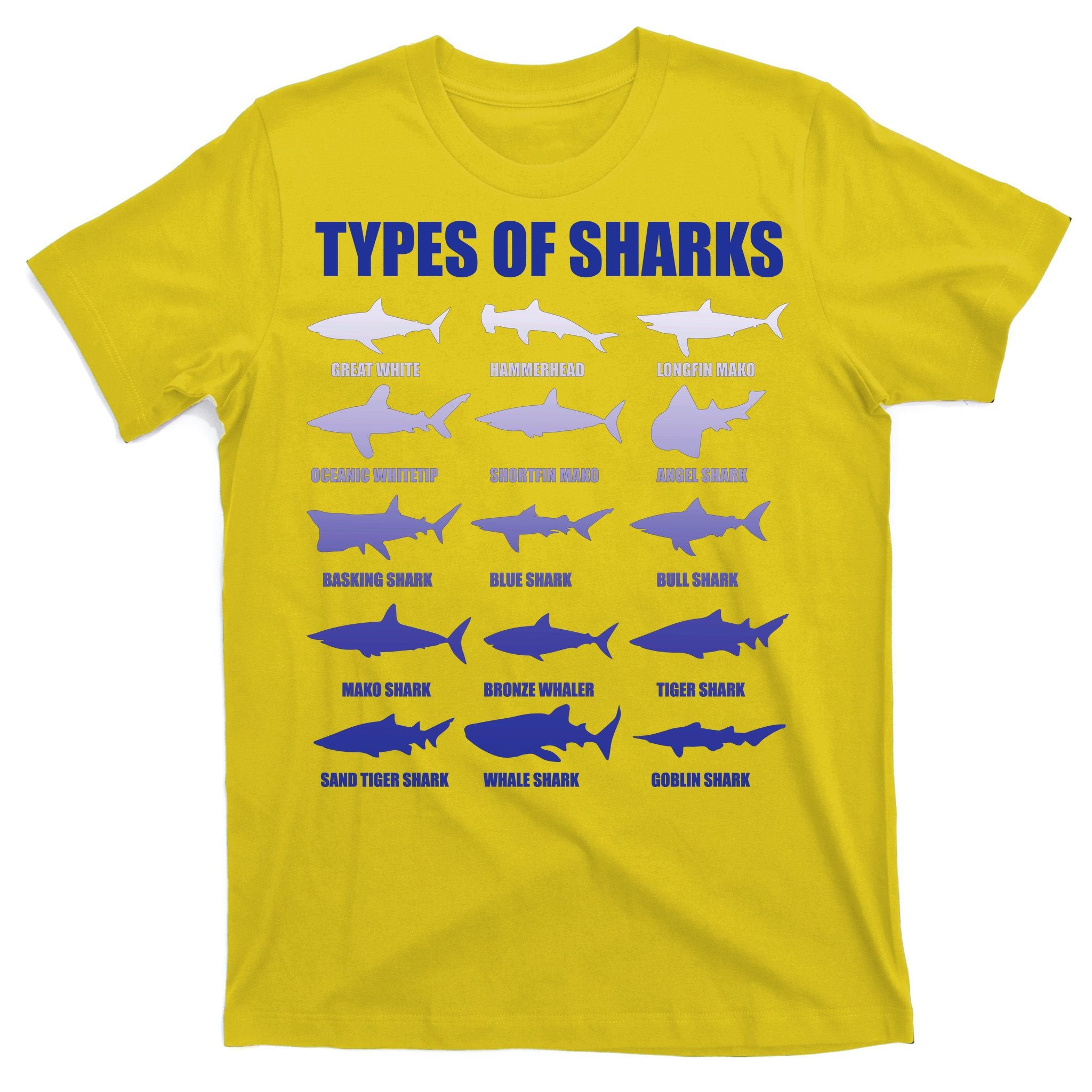 15 Types of Sharks T-Shirt