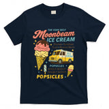 Retro Nostalgia - Vintage Moonbeam Ice Cream Truck Retro Double Scoop Popsicle T-Shirt