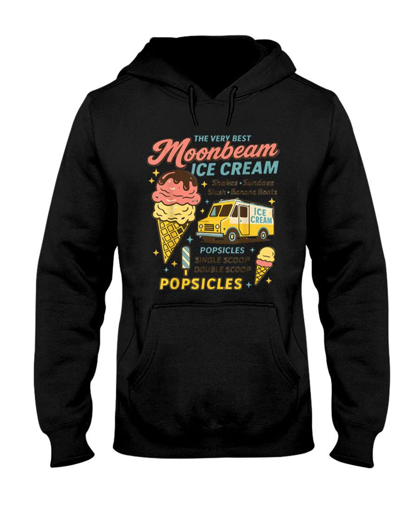 Retro Nostalgia - Vintage Moonbeam Ice Cream Truck Retro Double Scoop Popsicle T-Shirt