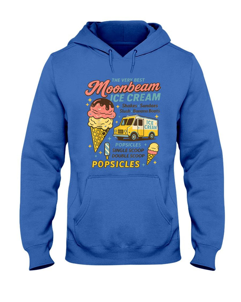 Retro Nostalgia - Vintage Moonbeam Ice Cream Truck Retro Double Scoop Popsicle T-Shirt