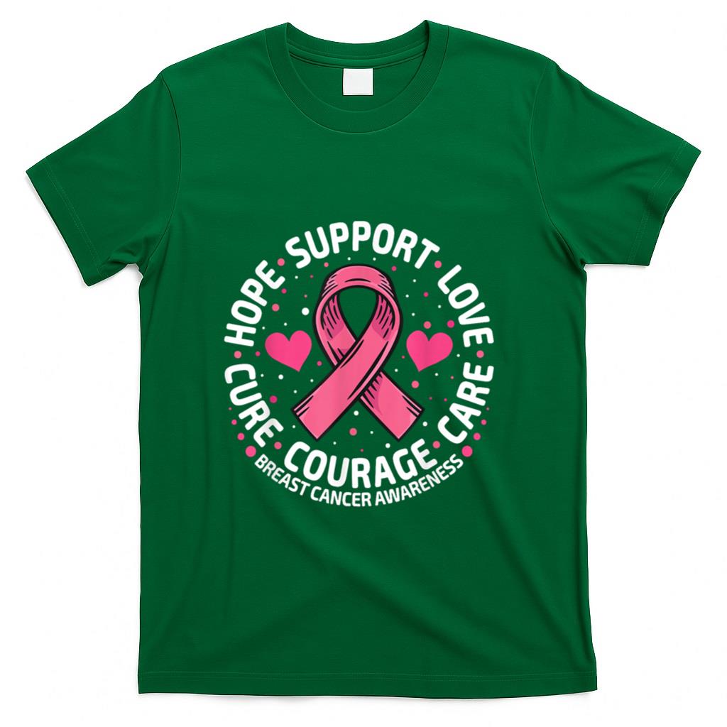 Breast Cancer Support Pink Ribbon Breast Cancer Awareness T-Shirt