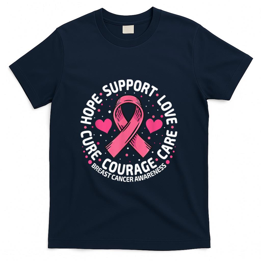 Breast Cancer Support Pink Ribbon Breast Cancer Awareness T-Shirt