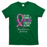 In This Family No One Fights Alone Breast Cancer Awareness T-Shirt
