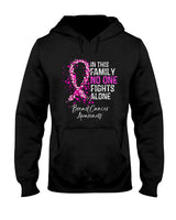In This Family No One Fights Alone Breast Cancer Awareness T-Shirt