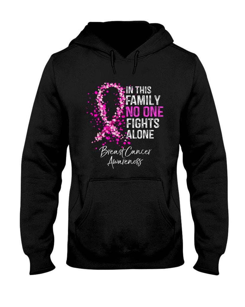 In This Family No One Fights Alone Breast Cancer Awareness T-Shirt