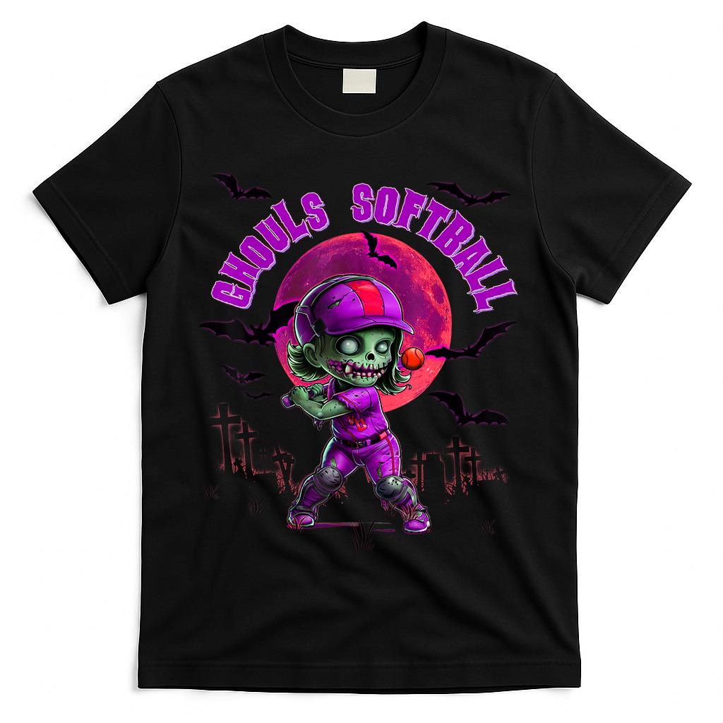 Softball Halloween for Girls Trick or Treating Practice Day T-Shirt