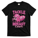 Tackle Breast Cancer Awareness American Football Pink Ribbon T-Shirt