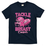 Tackle Breast Cancer Awareness American Football Pink Ribbon T-Shirt