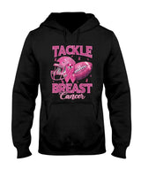 Tackle Breast Cancer Awareness American Football Pink Ribbon T-Shirt