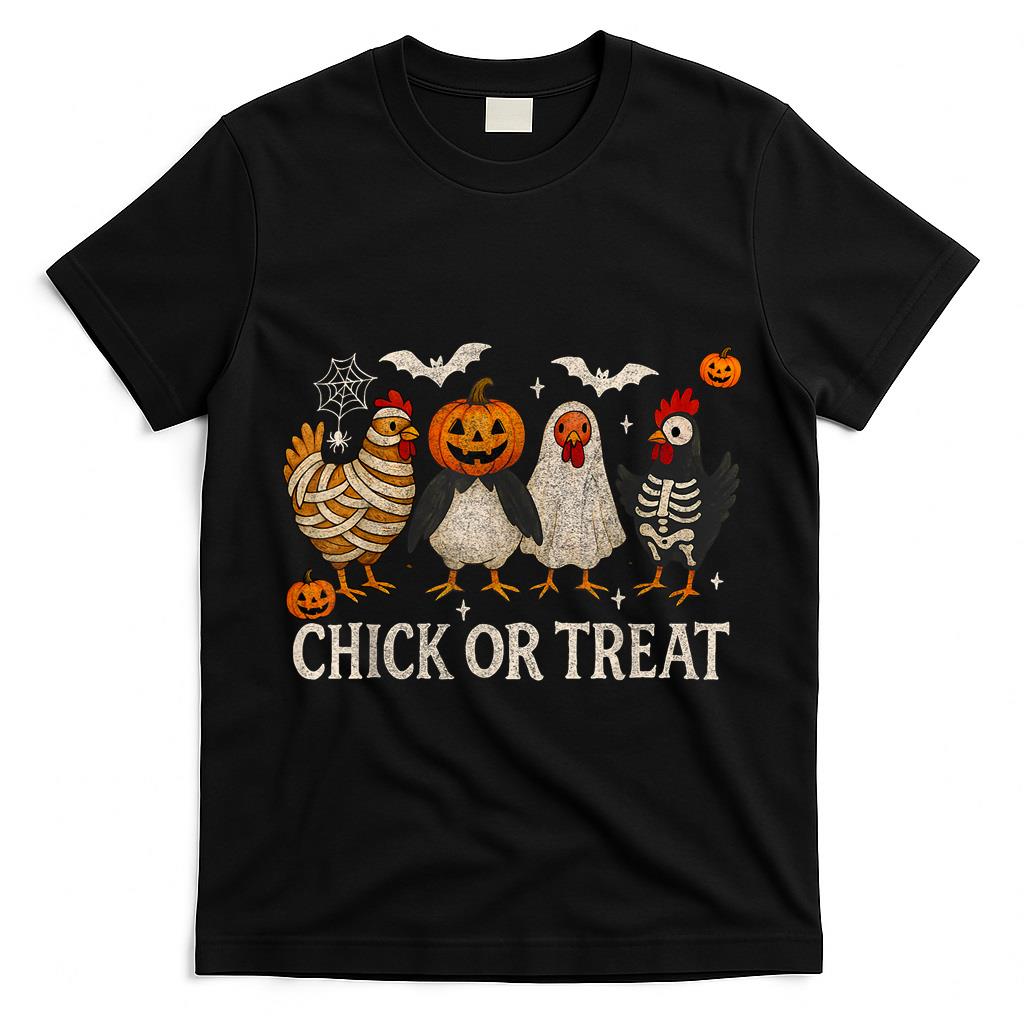 Chick Or Treat Spooky Chicken Halloween Funny Trick Or Treat  Style 1 T-Shirt