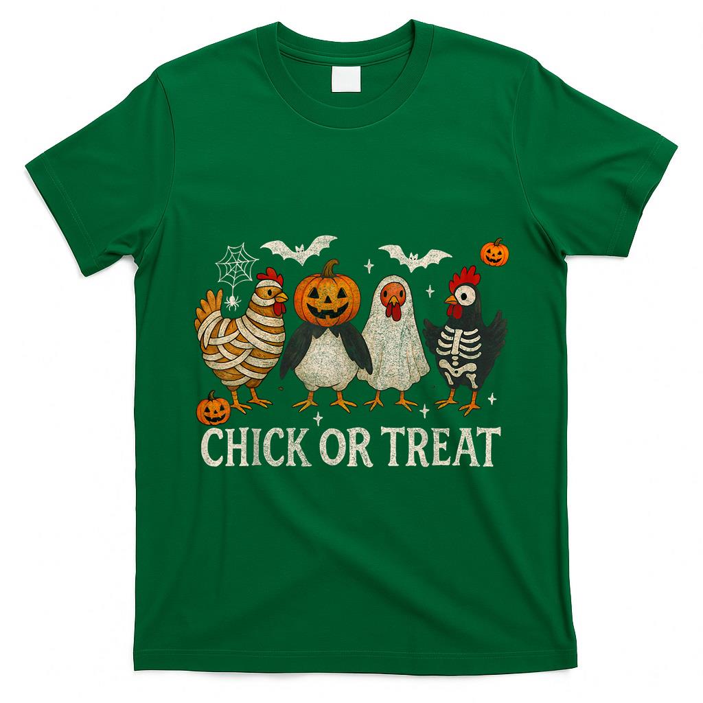 Chick Or Treat Spooky Chicken Halloween Funny Trick Or Treat  Style 1 T-Shirt