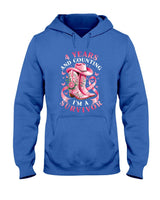 Breast Cancer 4 Years Survivor Pink Ribbon Cowgirl Gift T-Shirt