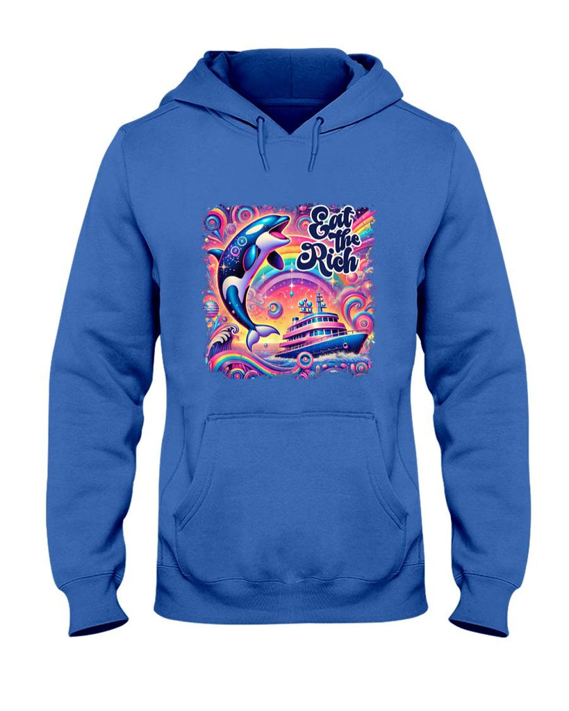 Retro Nostalgia - EAT THE RICH 90S NOSTALGIA WHALE ORCA YAHCT RETRO T-Shirt