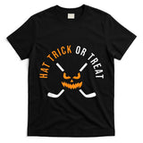 Halloween Hockey Hat Trick Or Treat Ice Hockey Player T-Shirt