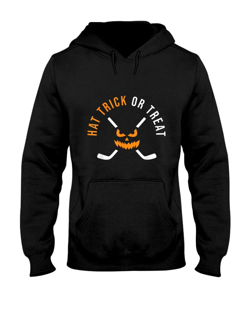 Halloween Hockey Hat Trick Or Treat Ice Hockey Player T-Shirt