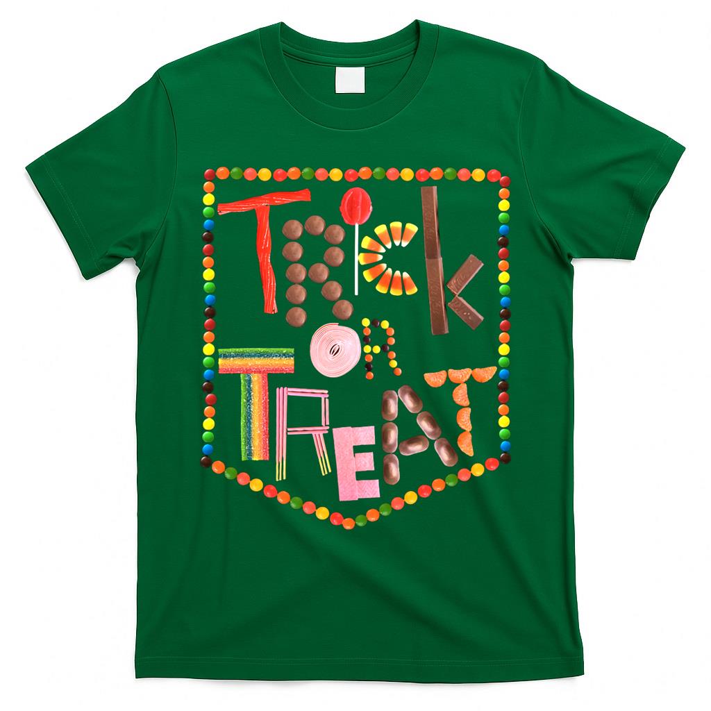 Trick or Treat made with Candy  Colorful and happy Fun Candy Design  Happy Halloween Classic T-Shi T-Shirt