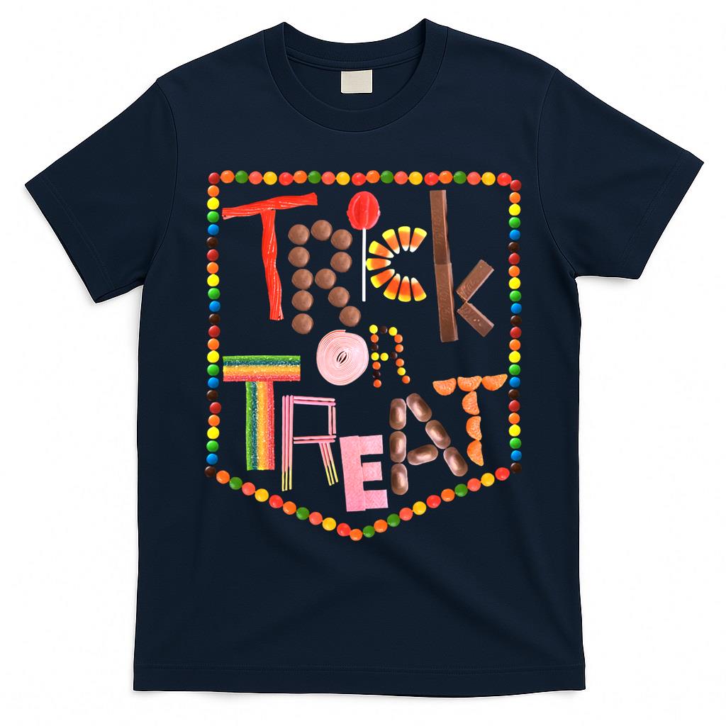 Trick or Treat made with Candy  Colorful and happy Fun Candy Design  Happy Halloween Classic T-Shi T-Shirt