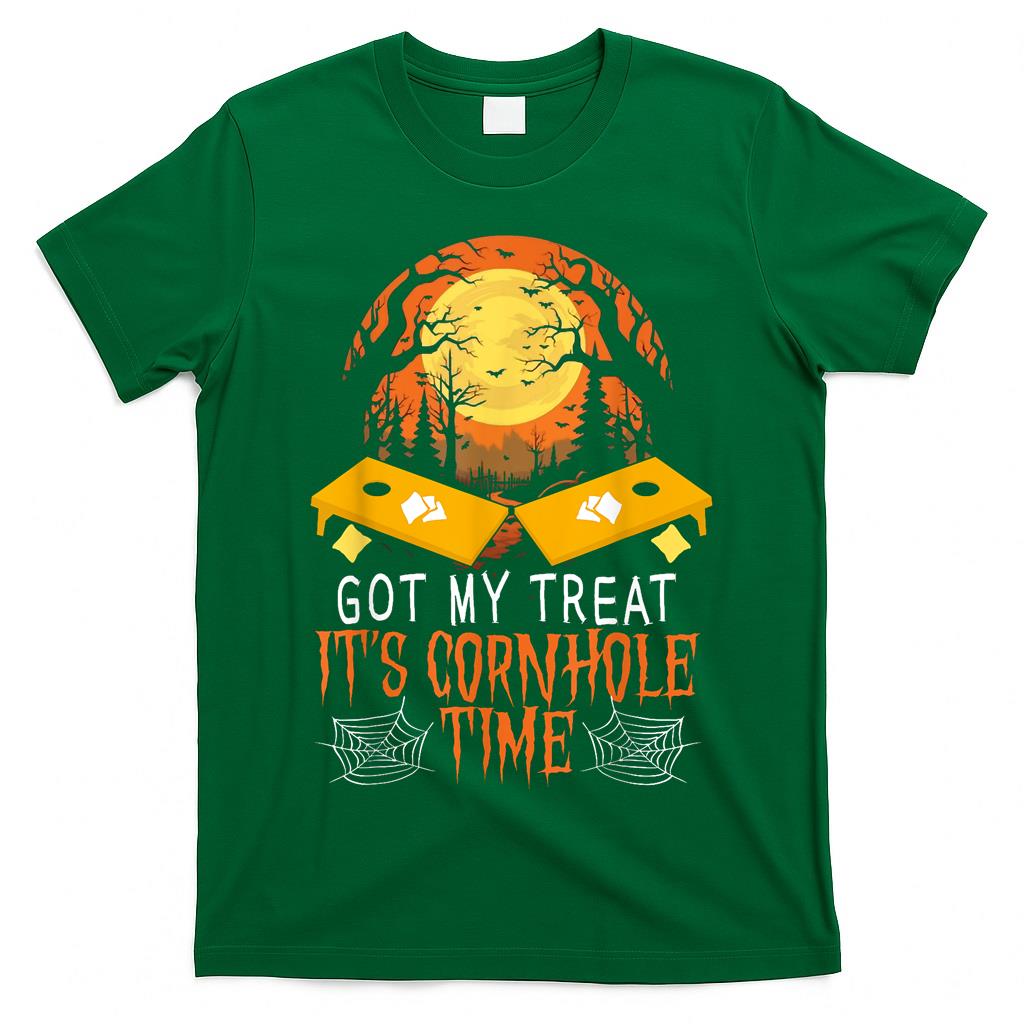 Halloween Cornhole Player Trick Or Treat Spooky Bean Bag T-Shirt