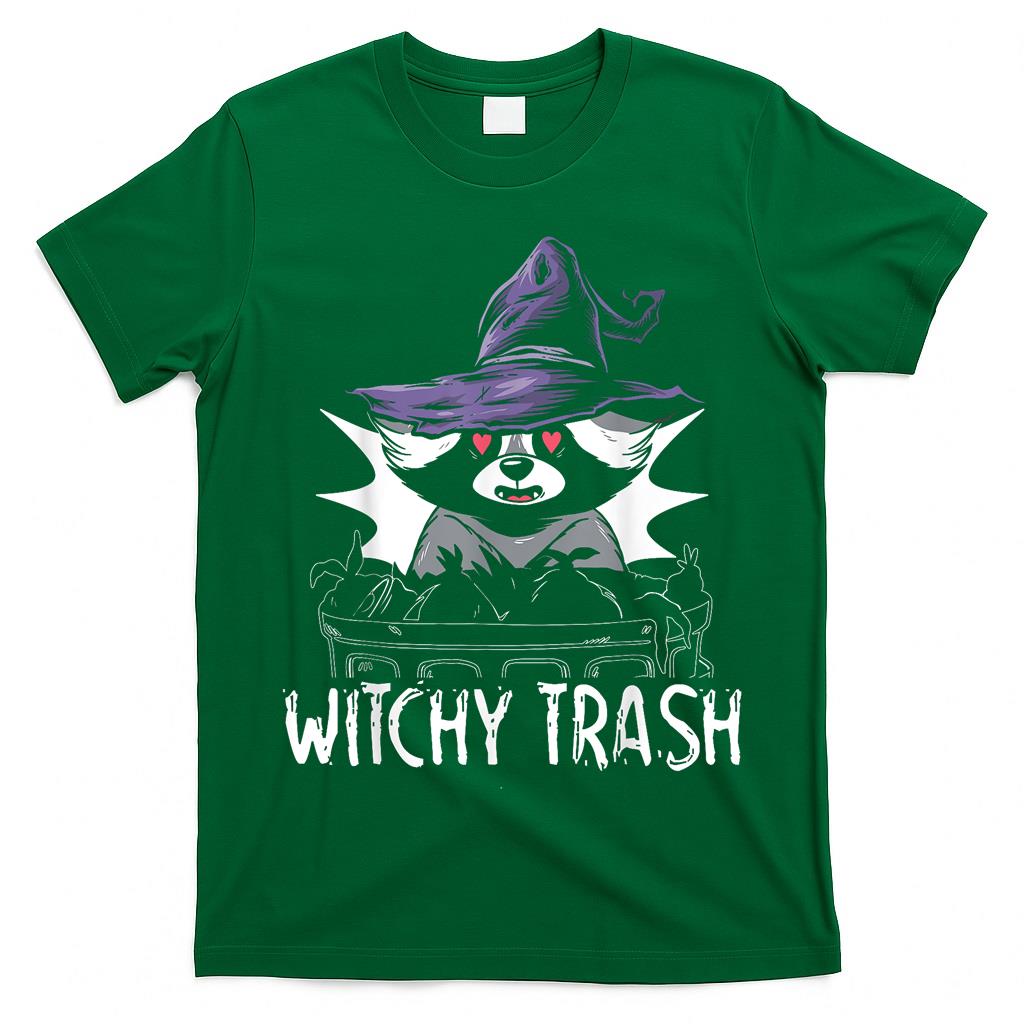 Witchy Trash Halloween Raccoon Spooky Trick Or Treating T-Shirt