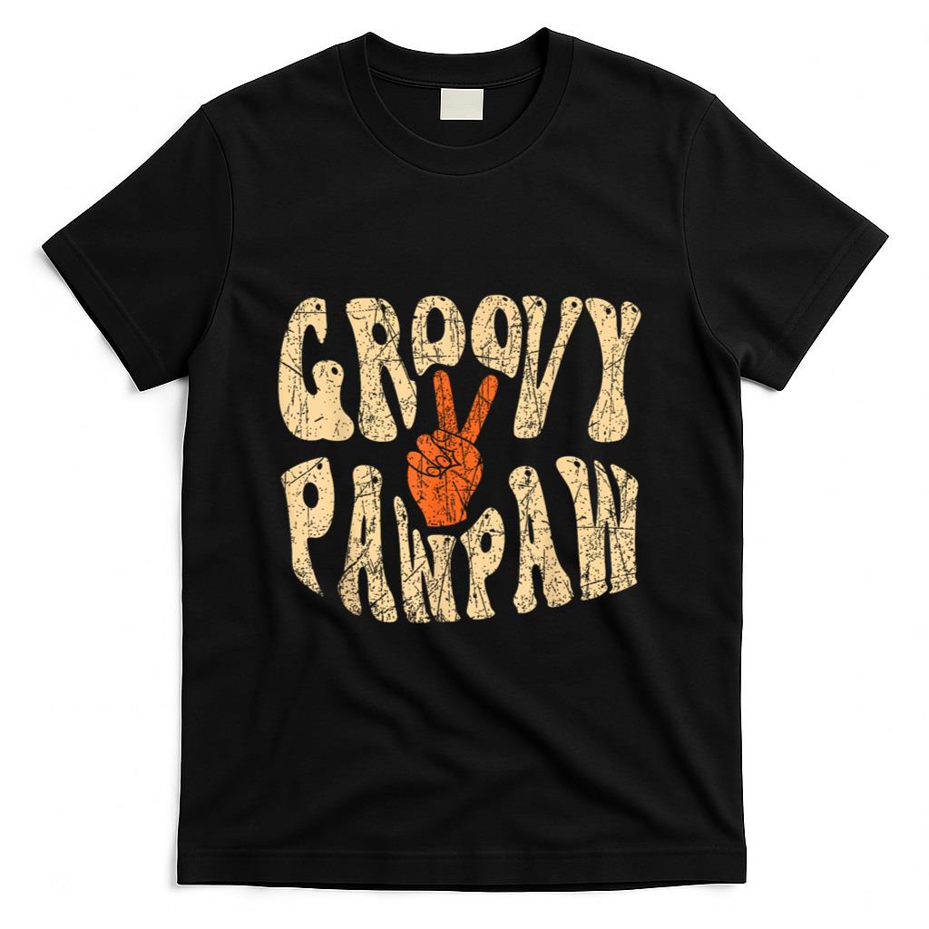 Retro Nostalgia - Groovy Pawpaw 70s Aesthetic Nostalgia 1970's Retro Grandpa T-Shirt