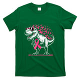 Pink Ribbon T Rex Kids Breast Cancer Awareness Boys Toddler T-Shirt