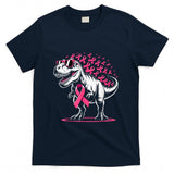Pink Ribbon T Rex Kids Breast Cancer Awareness Boys Toddler T-Shirt