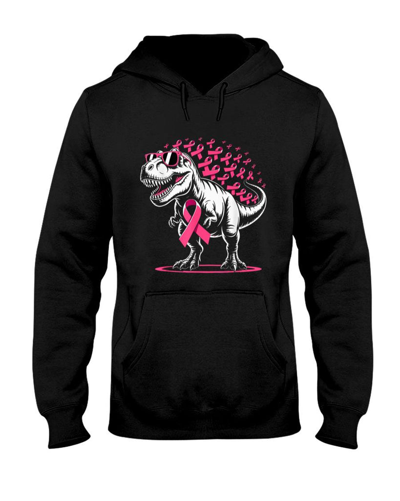 Pink Ribbon T Rex Kids Breast Cancer Awareness Boys Toddler T-Shirt