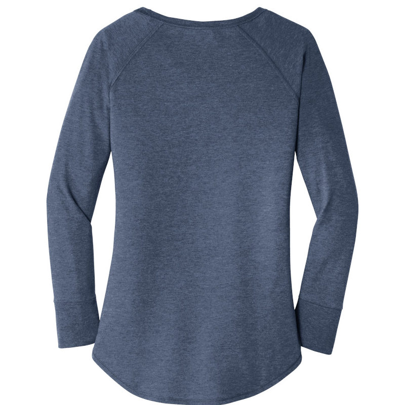 In October We Wear Pink And Watch Football Breast Cancer Women's Perfect Tri Tunic Long Sleeve Shirt