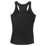 Cute Messy Bun Football Mom Ladies PosiCharge Competitor Racerback Tank