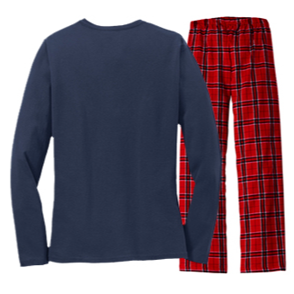 Tampa Bay Football Fan Women's Long Sleeve Flannel Pajama Set