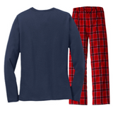 Tampa Bay Football Fan Women's Long Sleeve Flannel Pajama Set