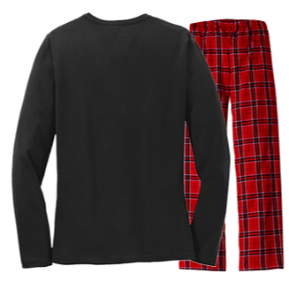 Tampa Bay Football Fan Women's Long Sleeve Flannel Pajama Set