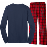 Cute Disco Ball Football Coquette Ribbon Style Long Sleeve Pajama Set
