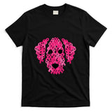 Pink Ribbon Dog Inspirational Breast Cancer Awareness Gift T-Shirt