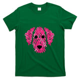 Pink Ribbon Dog Inspirational Breast Cancer Awareness Gift T-Shirt