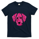 Pink Ribbon Dog Inspirational Breast Cancer Awareness Gift T-Shirt