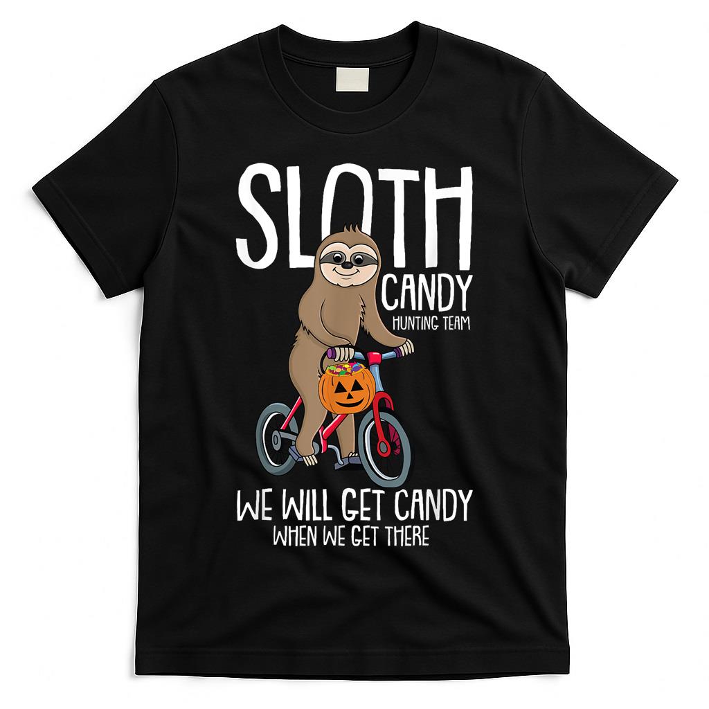 Sloth Hunting Team Lazy DIY Halloween Costume Trick Or Treat T-Shirt
