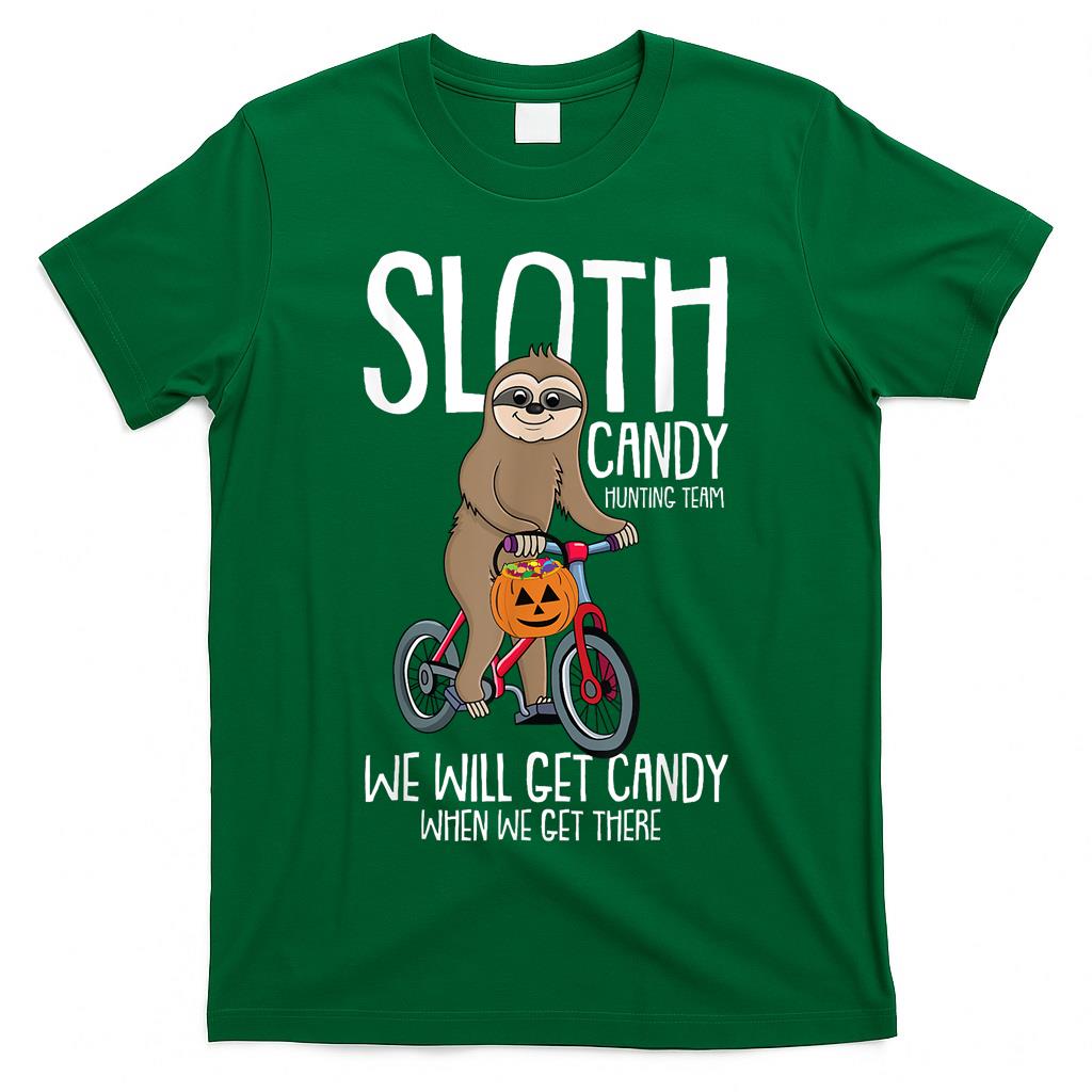 Sloth Hunting Team Lazy DIY Halloween Costume Trick Or Treat T-Shirt