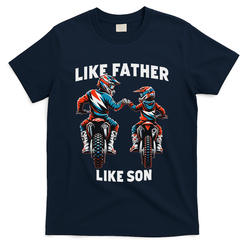 Dirt Bike Family Father Son Motocross Off Road Mx Dad T-Shirt