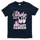 Strike Out Breast Cancer Bowling Awareness Women Men Kids T-Shirt