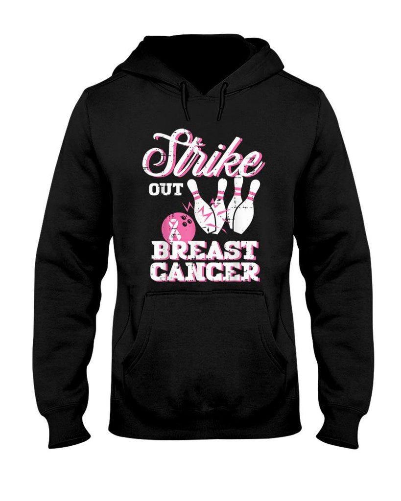 Strike Out Breast Cancer Bowling Awareness Women Men Kids T-Shirt